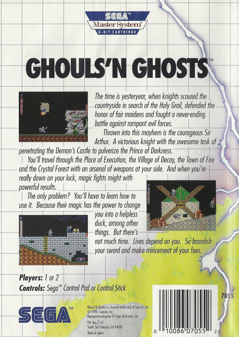Ghouls'n Ghosts — Box back