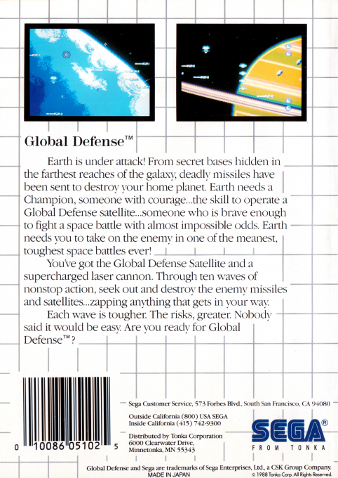 Global Defense — Box back