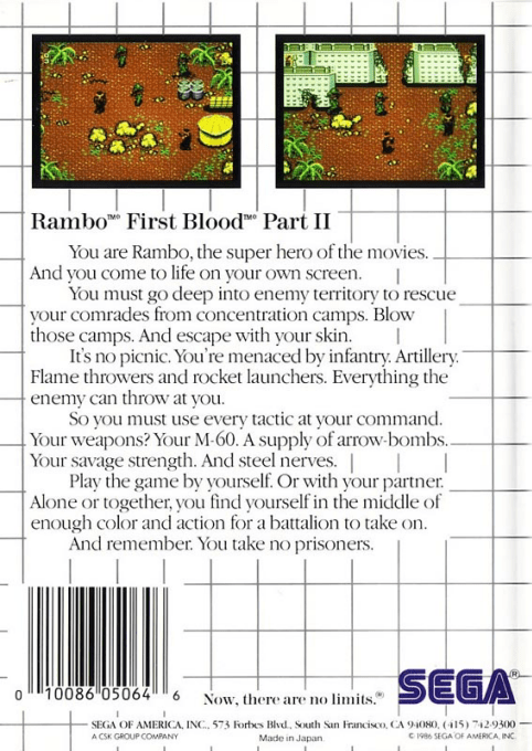 Rambo : First Blood Part II — Box back