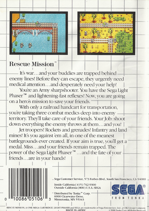 Rescue Mission — Box back