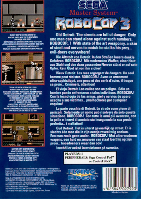 RoboCop 3 — Box back