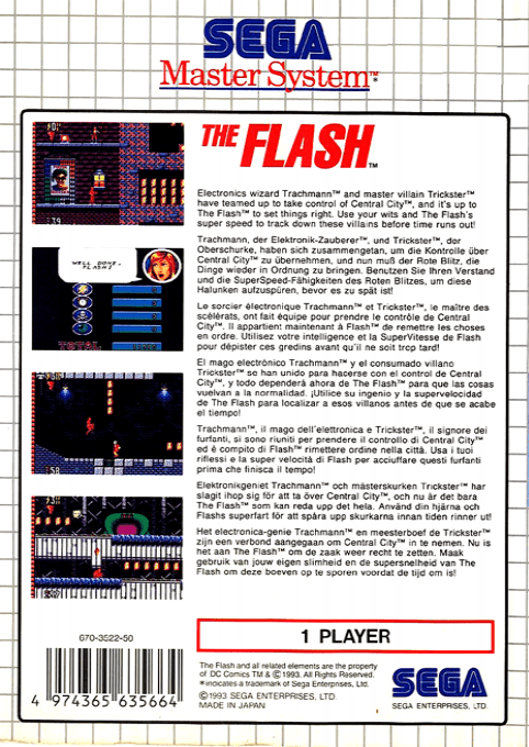 The Flash — Box back