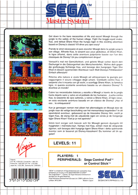 The Jungle Book — Box back