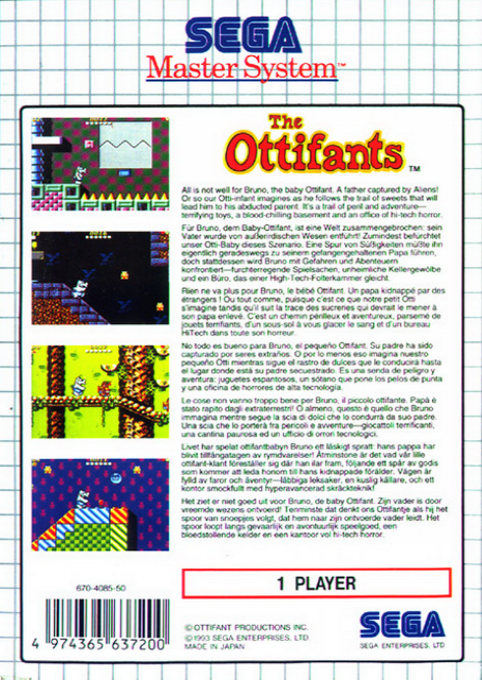 The Ottifants — Box back
