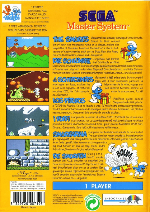 The Smurfs — Box back