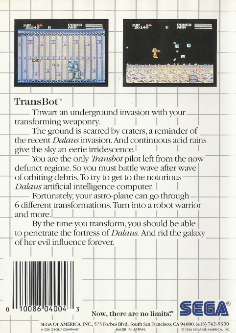 Transbot — Box back