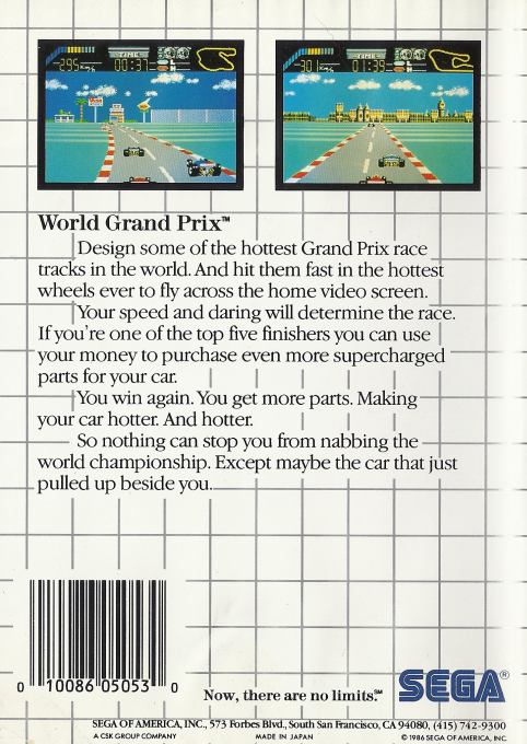 World Grand Prix — Box back