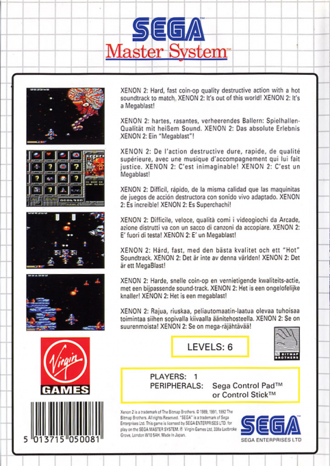 Xenon 2 : Megablast — Box back