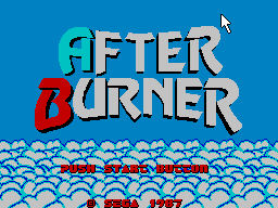 After Burner — Title screen