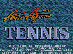Andre Agassi Tennis — Title screen