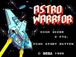 Astro Warrior — Title screen