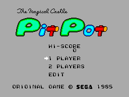 Astro Warrior & Pit Pot — Title screen