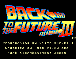 Back to the Future Part III — Title screen