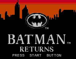 Batman Returns — Title screen