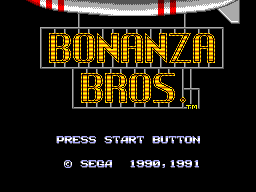 Bonanza Bros. — Title screen