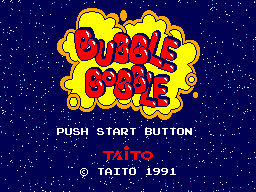 Bubble Bobble — Title screen