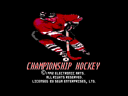 Championship Hockey — Title screen