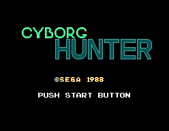 Cyborg Hunter — Title screen