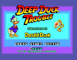 Deep Duck Trouble Starring Donald Duck — Title screen