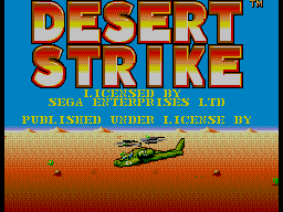 Desert Strike — Title screen