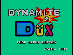 Dynamite Dux — Title screen