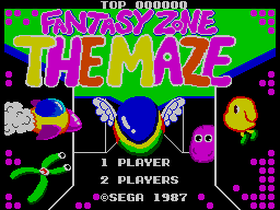 Fantasy Zone : The Maze — Title screen