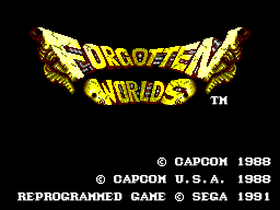 Forgotten Worlds — Title screen