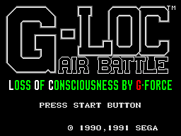 G-LOC Air Battle — Title screen