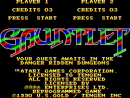 Gauntlet — Title screen