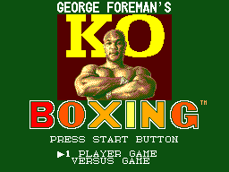 George Foreman's KO Boxing — Title screen