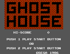 Ghost House — Title screen