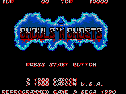 Ghouls'n Ghosts — Title screen
