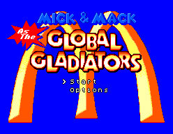 Global Gladiators — Title screen
