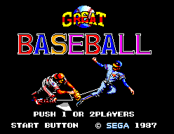 Great Baseball — Title screen