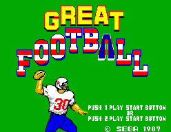 Great Football — Title screen