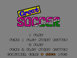 Great Soccer — Title screen