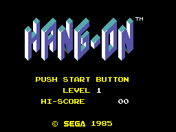 Hang-On — Title screen