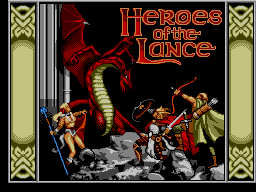 Heroes of the Lance — Title screen
