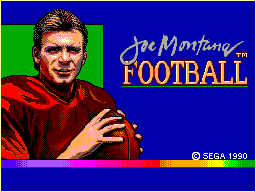 Joe Montana Football — Title screen