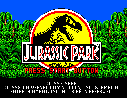 Jurassic Park — Title screen
