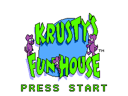 Krusty's Fun House — Title screen