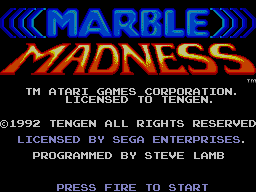 Marble Madness — Title screen