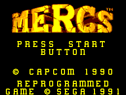 Mercs — Title screen