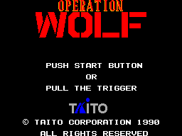 Operation Wolf — Title screen