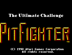 Pit Fighter — Title screen