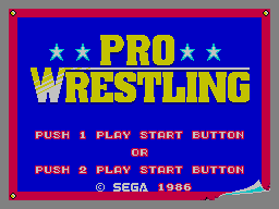 Pro Wrestling — Title screen