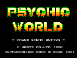 Psychic World — Title screen