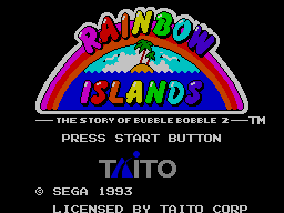 Rainbow Islands : Story of the Bubble Bobble 2 — Title screen