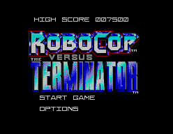 RoboCop versus The Terminator — Title screen