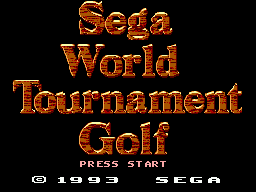 Sega World Tournament Golf — Title screen